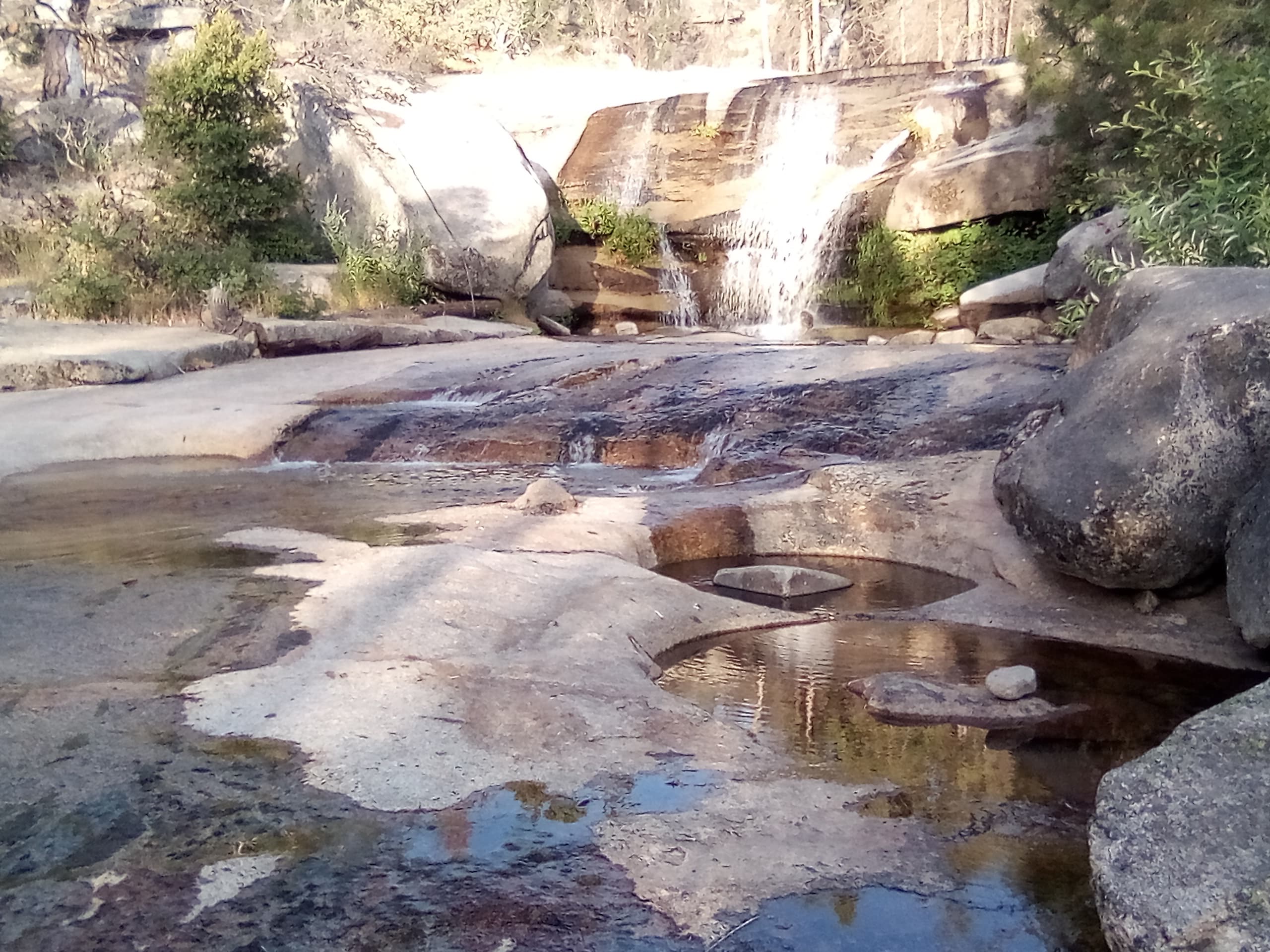 Sierra sunset at Musick Creek Falls near Shaver Lake